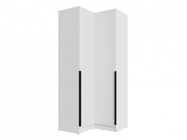 Шкаф угловой Мадрид угол прямой белый фото