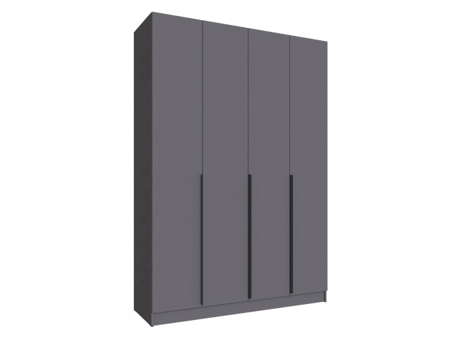 Шкаф Мадрид (1,6) с 6 ящ. внутри  без зеркала графит серый фото