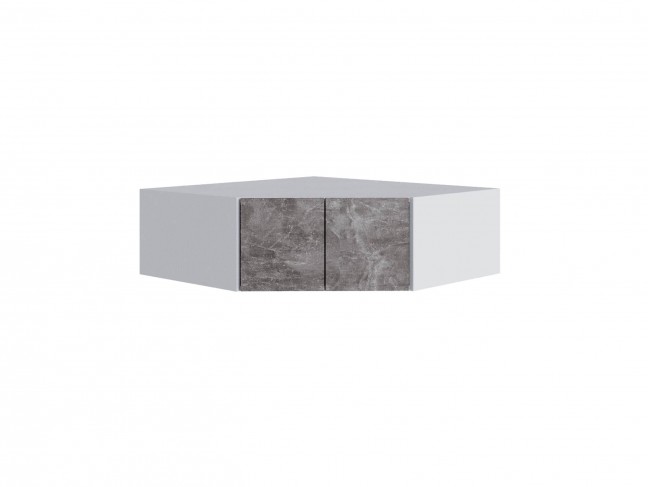 Антресоль Мадрид угол скос 300 белый/ателье светлое фото