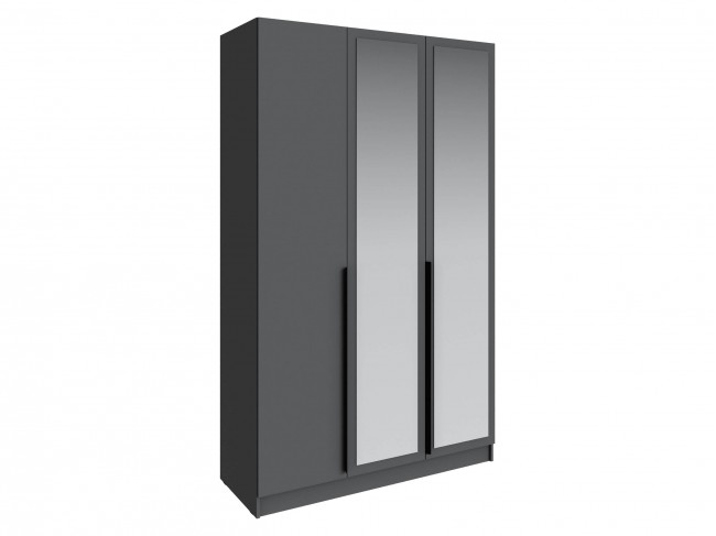 Шкаф Мадрид (1,4) с зеркалом графит серый фото