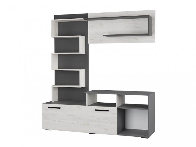 Гостиная Евро Графит/Дуб крафт белый фото