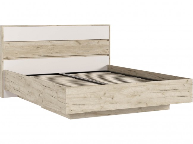 Кровать парящая 1,6м (ортопед металл), Крафт серый/Кашемир фото