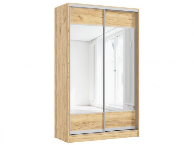 Шкаф-купе Тринити-9 (1,35 м), Дуб крафт золотой фото