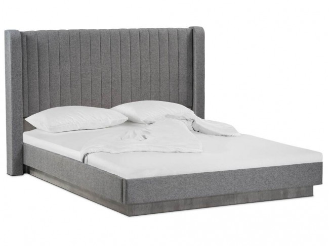 Tulip 160х200 с ПМ метрополитан грей / белая матовая Кровать фото