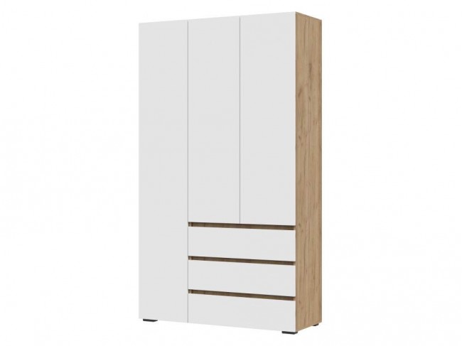 Элла ШК 06 белый / дуб крафт золото Шкаф фото