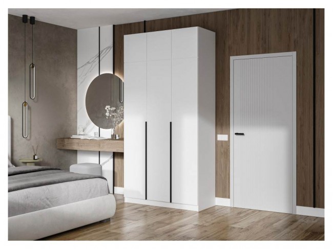 Широн 1200 белый / белый с антресолью Шкаф фото
