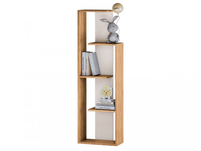 Стеллаж Бейсик 1, крафт/белый фото