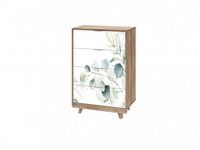 Комод Мегаполис КМ-02, дуб каньон/фотопечать эвкалипт фото