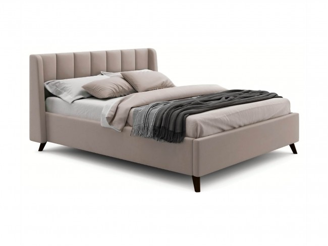 Мягкая кровать Betsi 1600 мокко с подъемным механизмом фото