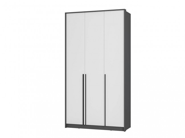 Шкаф трехстворчатый Шарм ШК-10, Графит, Белый фото
