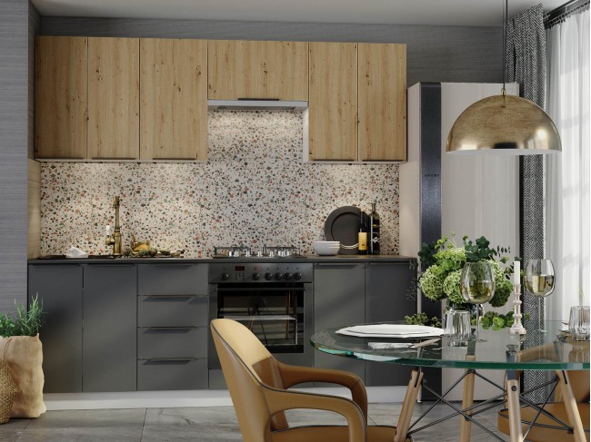 Кухонный гарнитур без столешницы Коктейль, 2,2 м фото