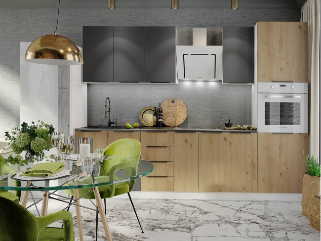 Кухонный гарнитур без столешницы Коктейль 2,8 м фото