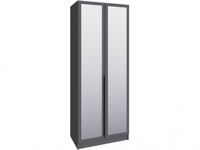 Шкаф Мадрид (0,9) с зеркалом, Графит серый фото