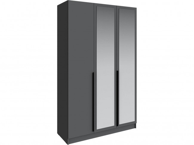 Шкаф Мадрид (1,4) с зеркалом, Графит серый фото