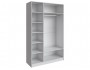 Шкаф Мадрид (1,5) с зеркалом, Белый/Ателье светлое недорого