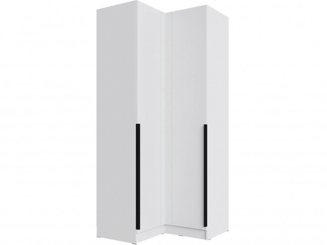 Шкаф угловой Мадрид угол прямой, Белый фото