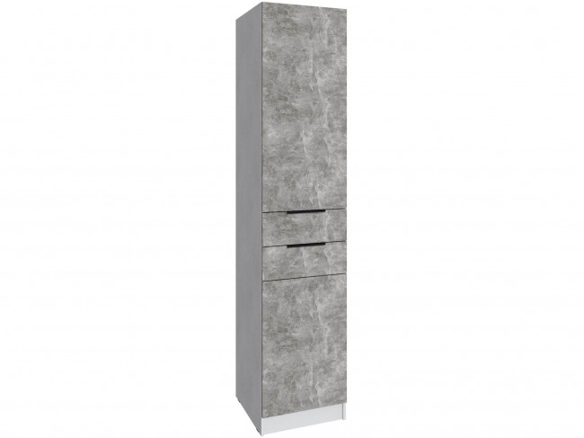 Шкаф Мадрид (0,5) с 2 ящиками, Белый/Ателье светлое фото