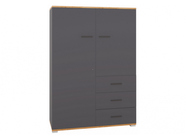 Кассандра 100 дуб крафт золотой / антрацит Комод фото