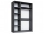 Шкаф 3-х створчатый Апполия, Графит серый/Лунный кратер недорого