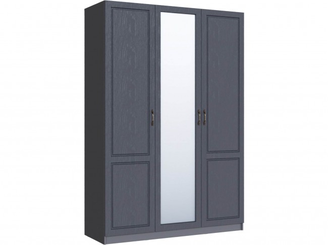 Шкаф 3-х створчатый Апполия, Графит серый/Лунный кратер фото