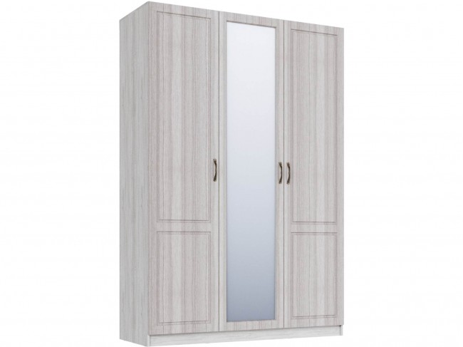 Шкаф 3-х створчатый Апполия, Ясень анкор светлый/Сандал белый фото
