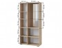 Ливорно Шкаф с полками и витриной ЛШ-6 дуб сонома распродажа