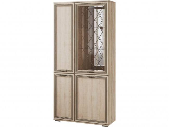 Ливорно Шкаф с полками и витриной ЛШ-6 дуб сонома фото