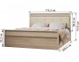 Ливорно Кровать ЛКР-1 (1,6) с настилом ДСП 2С, Дуб сонома недорого