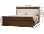 Ливорно Кровать ЛКР-1 (1,6) с настилом ДСП 2С, Орех донской недорого