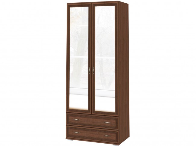 Ливорно Шкаф 2-х ств. с зеркалом ЛШ-23 орех донской фото