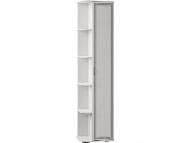 Ливорно Шкаф торцевой ЛШ-26 ясень анкор светлый патина серебро фото