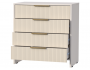 Комод 4 ящика Кэт-3, Кашемир/Тирамису матовый недорого