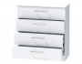 Комод №1 Иннэс-7, Белый недорого