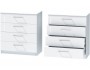 Комод №1 Иннэс-7, Белый/Белый глянец недорого