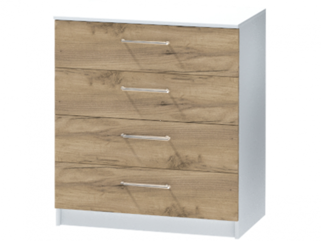 Комод №1 Иннэс-7, Белый/Крафт золотой фото