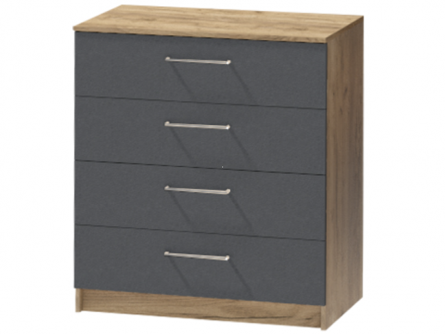 Комод №1 Иннэс-7, Крафт золотой/Графит фото