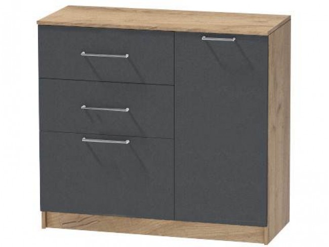 Комод №2 Иннэс-7, Крафт золотой/Графит фото