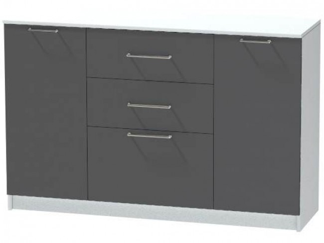 Комод №3 Иннэс-7, Белый/Графит фото