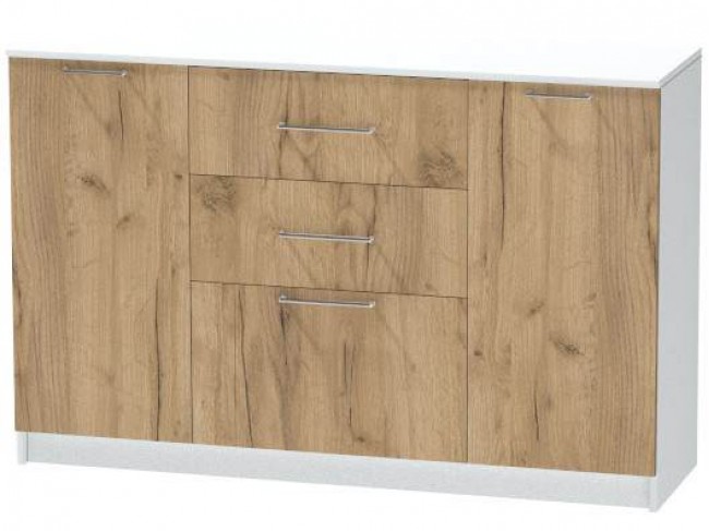 Комод №3 Иннэс-7, Белый/Крафт золотой фото