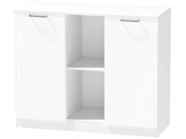 Комод №4 Иннэс-7, Белый/Белый глянец фото