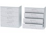 Комод №1 Иннэс-7, Белый/Бетон снежный недорого