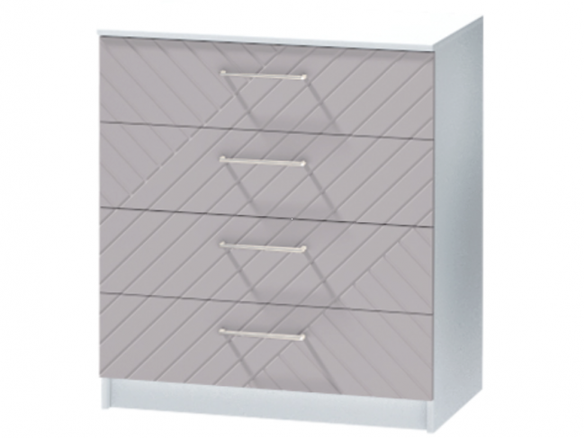 Комод №1 Иннэс-7, Белый/Грэй софт фото