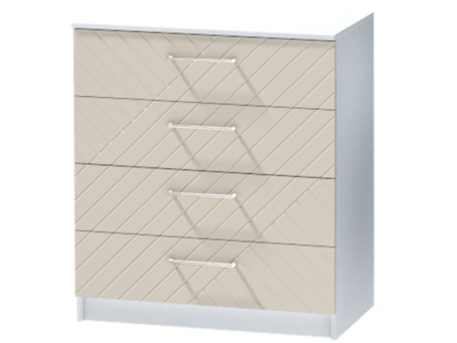 Комод №1 Иннэс-7, Белый/Тирамису матовый фото