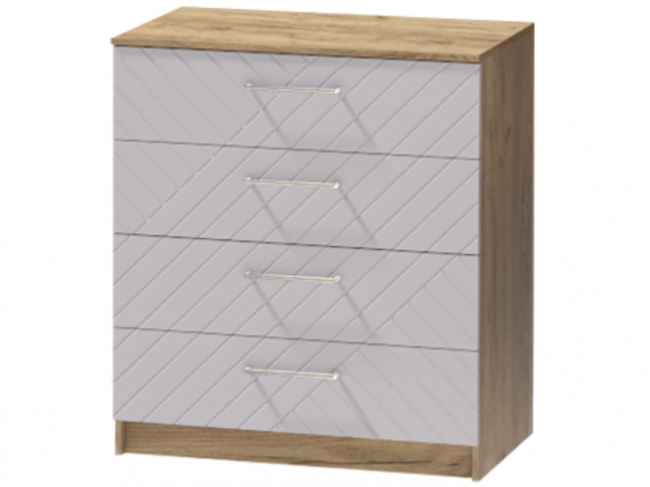 Комод №1 Иннэс-7, Крафт золотой/Грэй софт фото