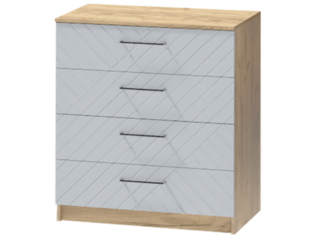 Комод №1 Иннэс-7, Крафт золотой/Монблан Р-826 фото