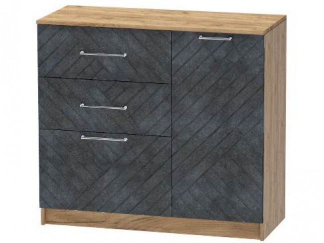 Комод №2 Иннэс-7, Крафт золотой/Бетон графит фото