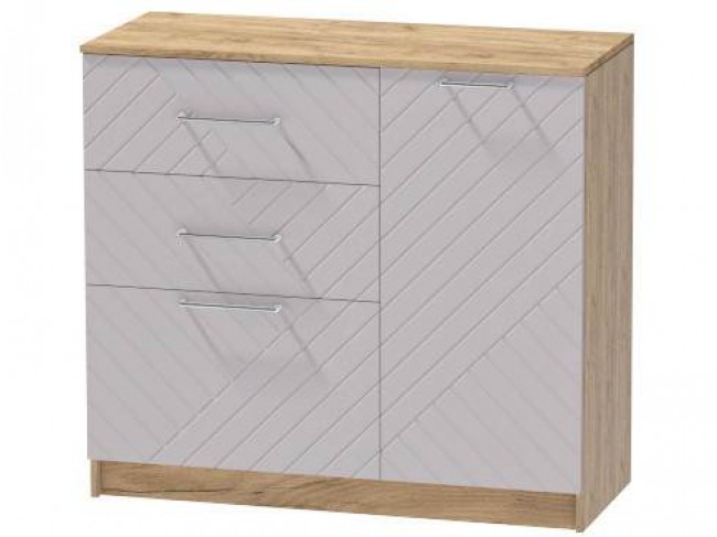 Комод №2 Иннэс-7, Крафт золотой/Грэй софт фото