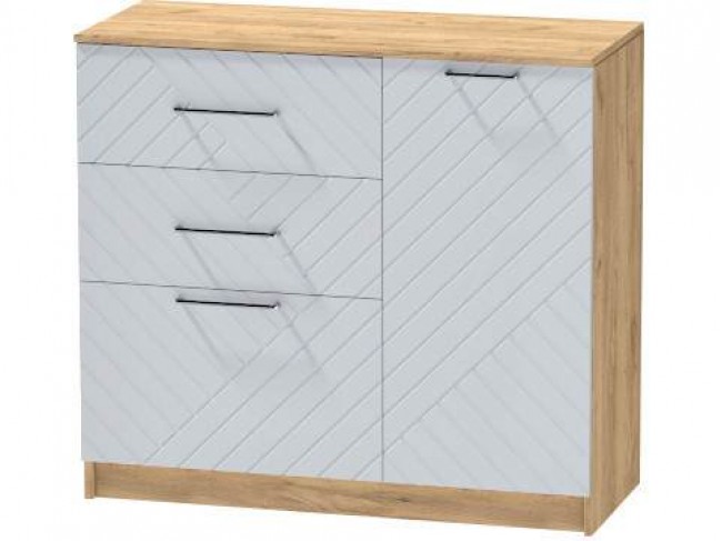 Комод №2 Иннэс-7, Крафт золотой/Монблан Р-826 фото