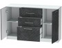 Комод №3 Иннэс-7, Белый/Бетон графит недорого