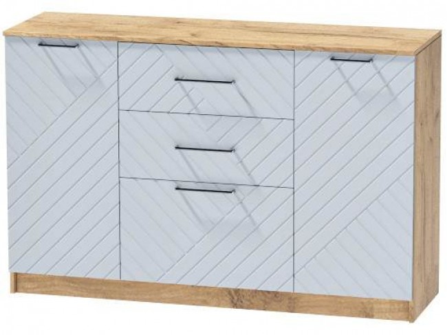 Комод №3 Иннэс-7, Крафт золотой/Монблан Р-826 фото